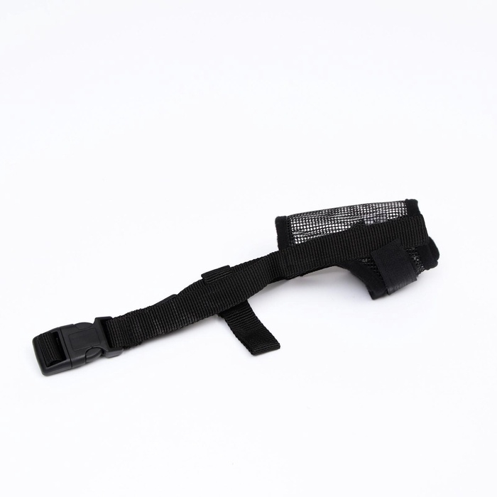 Намордник сетчатый с двойной фиксацией, размер M (длина по носу 10 см, обхват морды 20 см), чёрный Намордник сетчатый с двойной фиксацией, размер M (длина по носу 10 см, обхват морды 20 см), чёрный