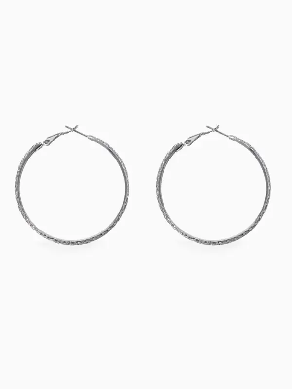 Серьги-кольца &laquo;Карма&raquo;, косичка, цвет серебро, d=5