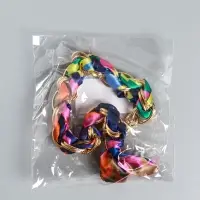 Брелок на 2 карабинах "Платок и цепочка" яркий 20х10х1,7 см Брелок на 2 карабинах "Платок и цепочка" яркий 20х10х1,7 см