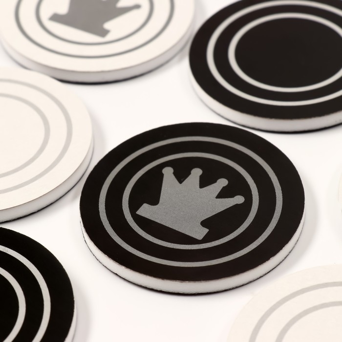 Фигуры для демонстрационных шашек , 34 шт, d=5.5 см, толщина 4 мм Фигуры для демонстрационных шашек , 34 шт, d=5.5 см, толщина 4 мм