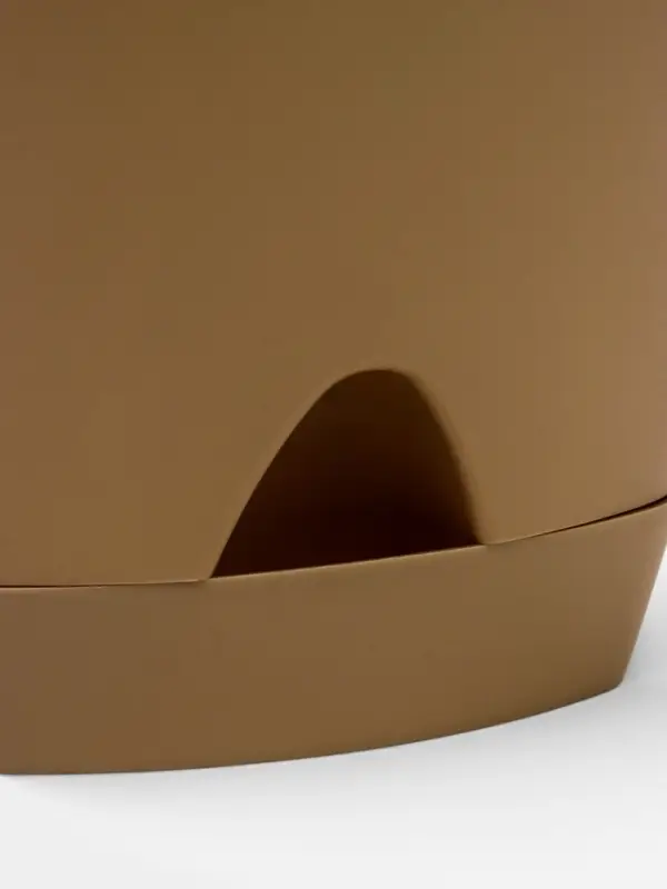 Горшок для цветов с прикорневым поливом Amsterdam, 8 л, цвет молочный шоколад