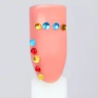 Стразы для декора, на клеевой основе, 7.5&times;16 см, d=2 мм, разноцветные