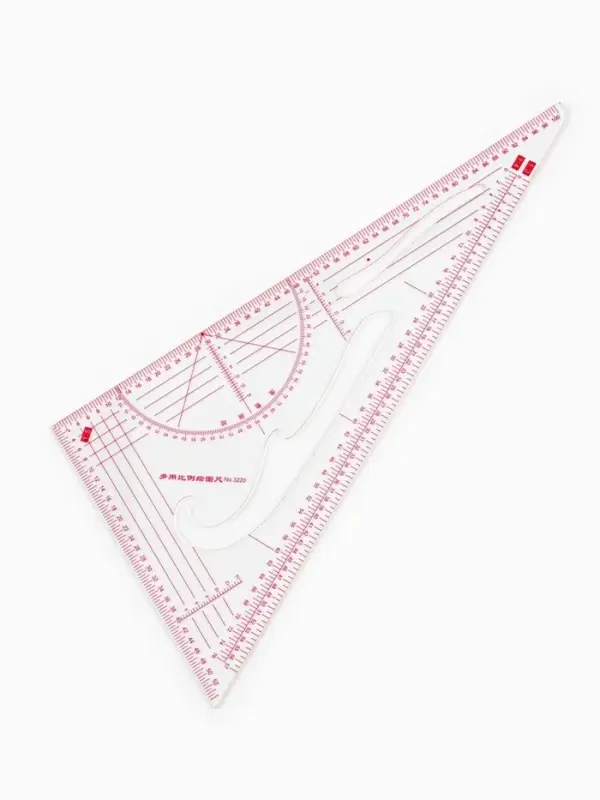 Лекало портновское метрическое &laquo;Треугольник&raquo;, 20.5&times;11 см, s=0.5 мм, прозрачное