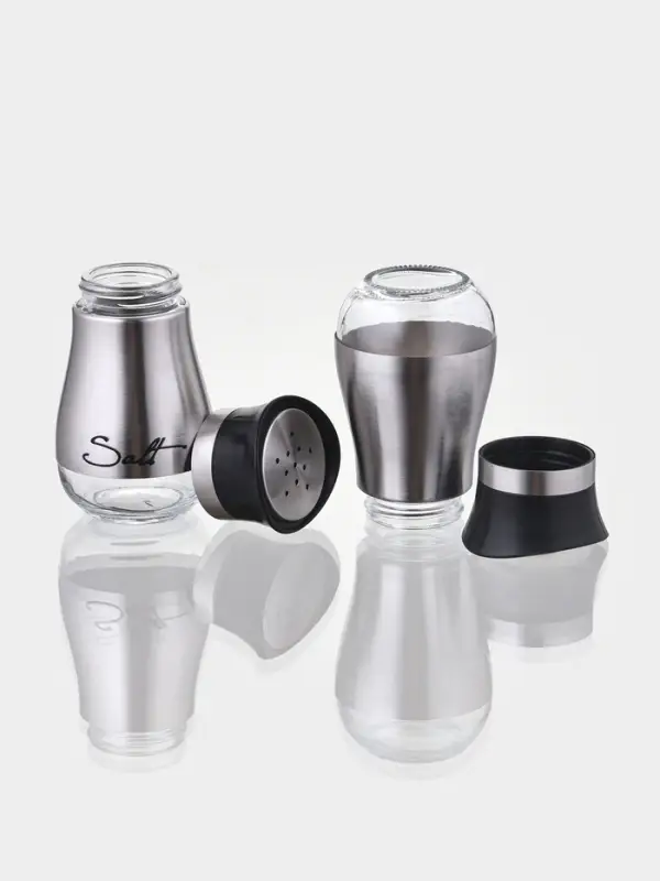 Набор для специй Набор для специй "Сияние.Silver", 2 шт, на подставке