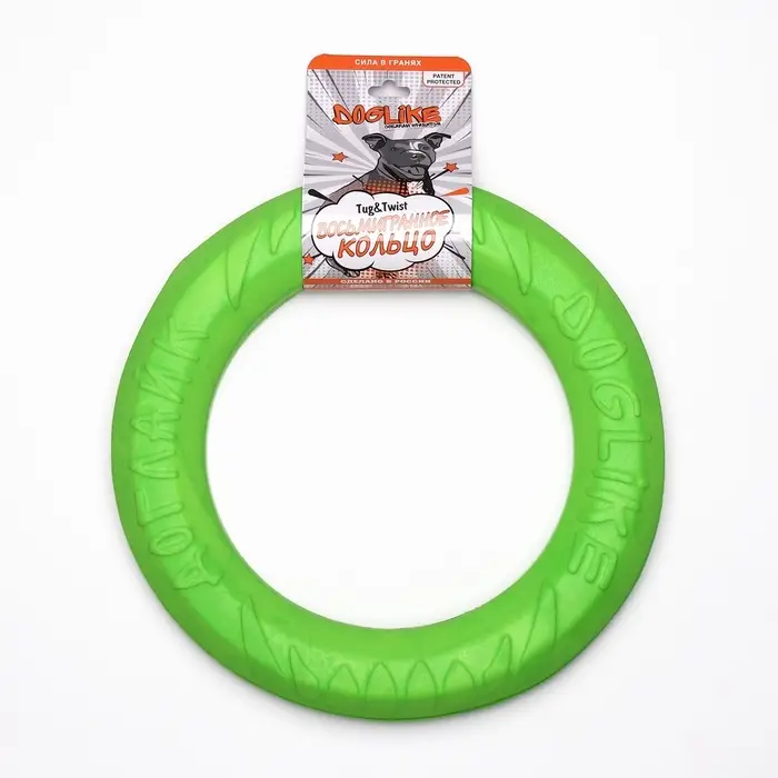 Кольцо &laquo;ДогЛайк&raquo; d=2611, 8-мигранное, большое, d=30.5 см, зелёное