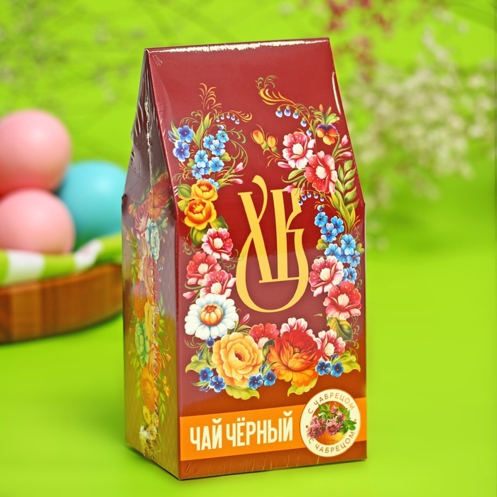 Чай чёрный &laquo;ХВ&raquo; с чабрецом, пасха, 50 г.