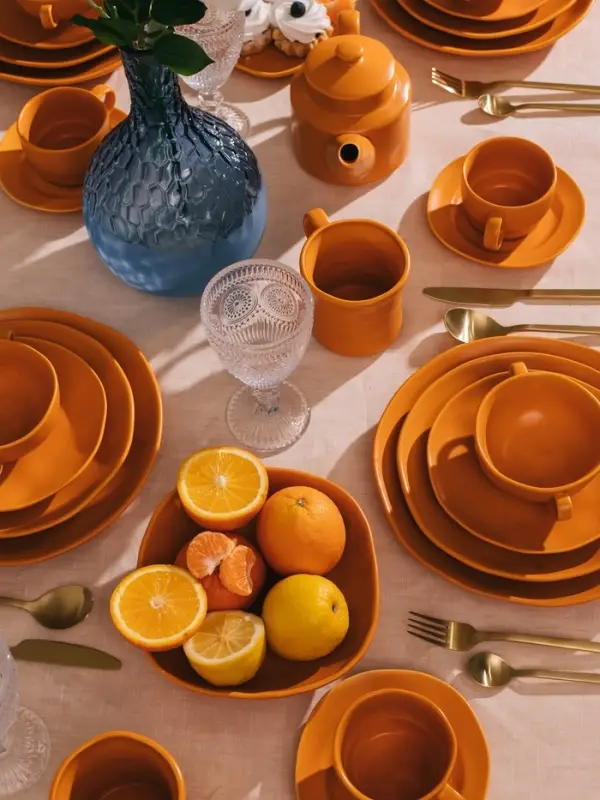 Блюдо сервировочное Magistro Potter, 33&times;22.8&times;2.5, фарфор, овальное, оранжевое