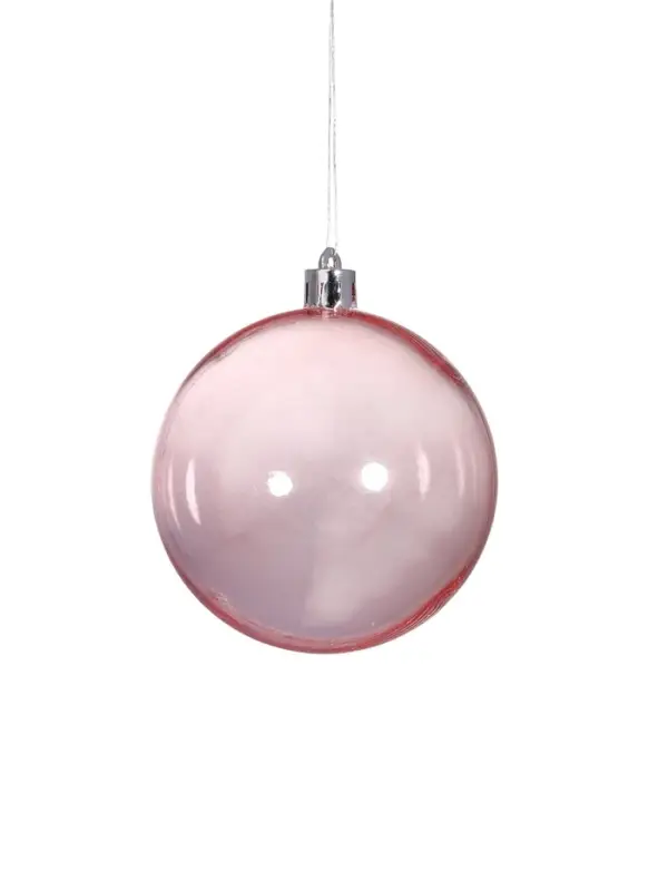 Ёлочные игрушки &laquo;Ночка&raquo;, шары новогодние, d=8 см, набор 6 шт., звёзды, розовый