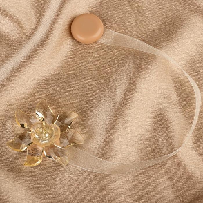 Подхват для штор «Ветерок», d = 6 см, цвет бежевый Подхват для штор «Ветерок», d = 6 см, цвет бежевый