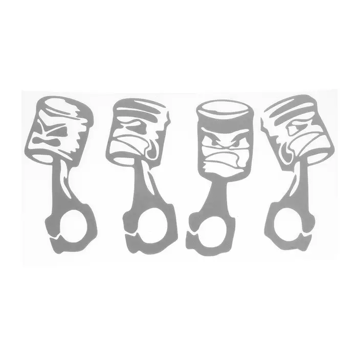 Наклейка на авто «Поршень», 20×10 см, микс, набор 4 шт. Наклейка на авто «Поршень», 20×10 см, микс, набор 4 шт.