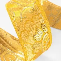 Лента декоративная &laquo;Жаккард&raquo;, 25 мм, 9&plusmn;0.5 м, цвет золотой