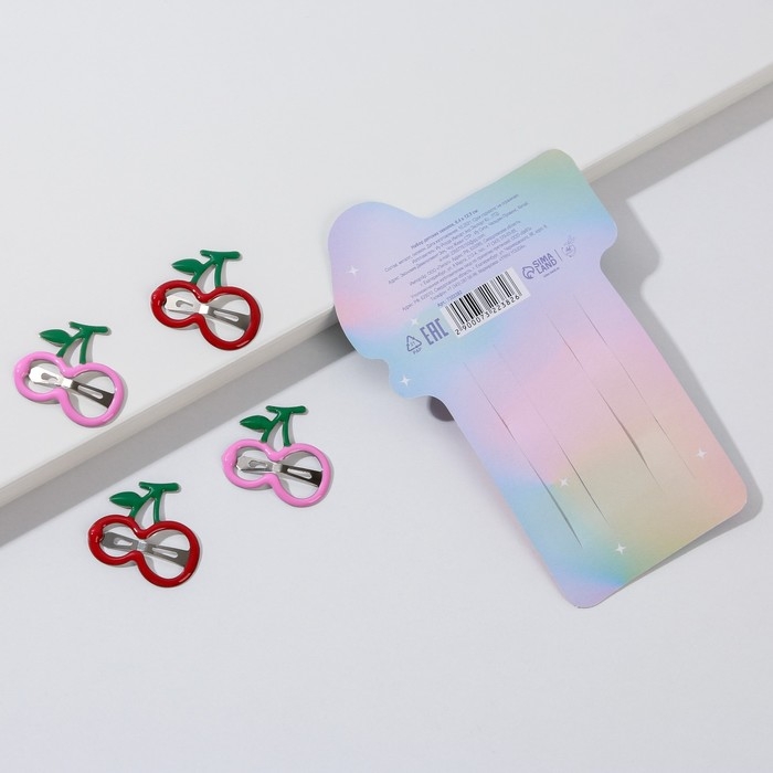 Заколки для волос детские «Твоя мода-твой стиль», 4 шт, 8,4 х 12,9 см Заколки для волос детские «Твоя мода-твой стиль», 4 шт, 8,4 х 12,9 см