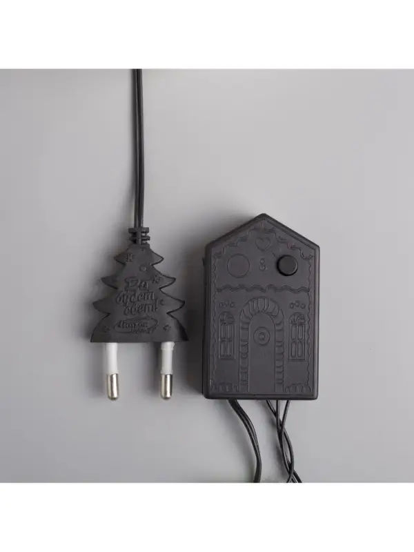 Гирлянда &laquo;Нить&raquo; 5 м с насадками &laquo;Шарики цветные&raquo;, IP20, тёмная нить, 30 LED, свечение мульти, 8 режимов, 220 В