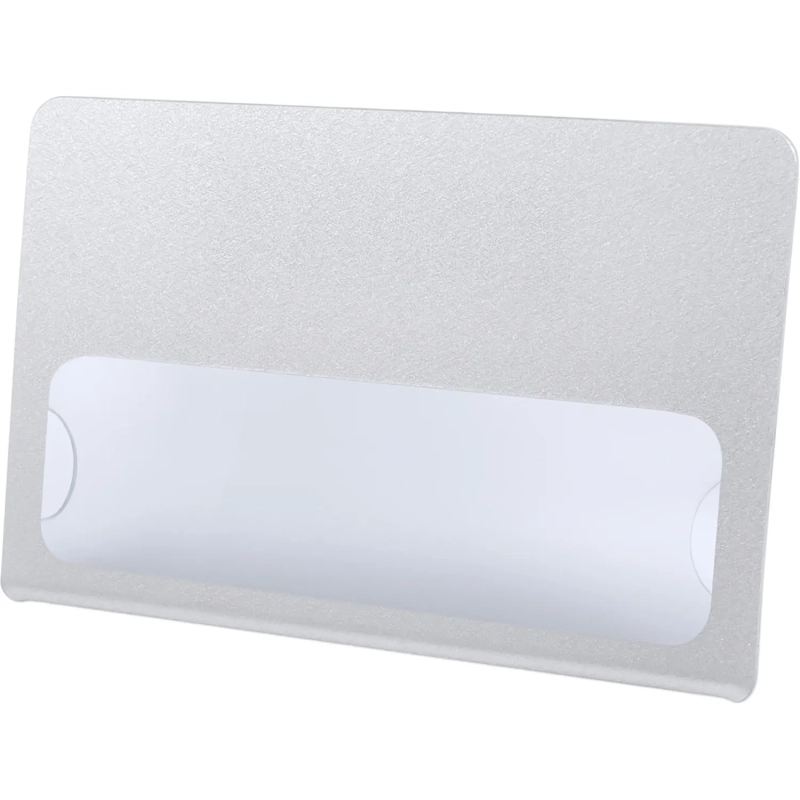 Бейдж с окном для сменной информации магнит,90x60мм серебрист