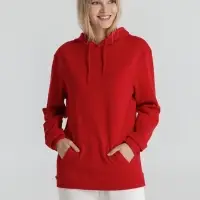 Толстовка с капюшоном унисекс Hoodie, красная, размер XS
