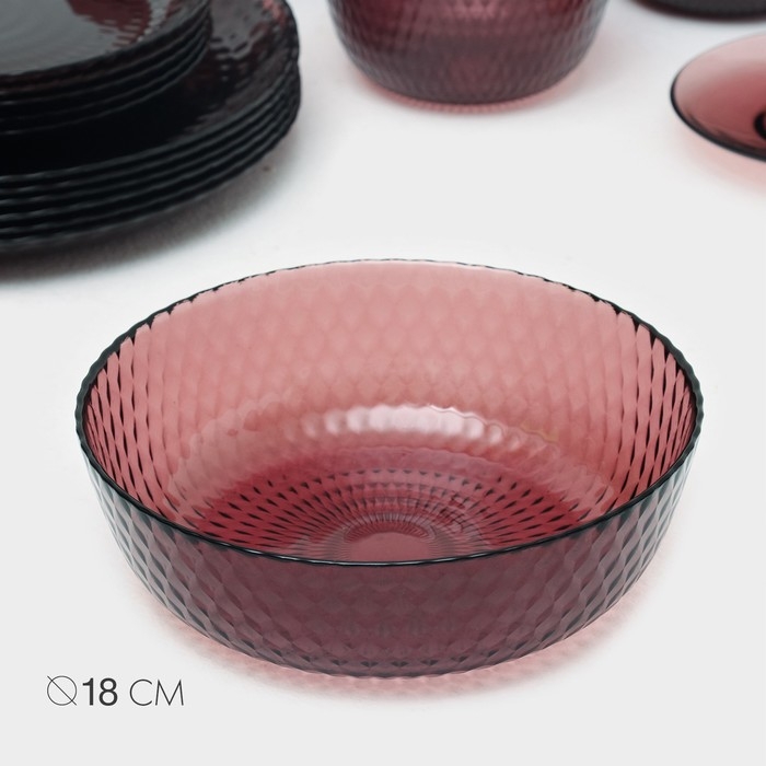 Столовый сервиз Luminarc «Идиллия», 43 предмета, стекло, лилак Столовый сервиз Luminarc «Идиллия», 43 предмета, стекло, лилак