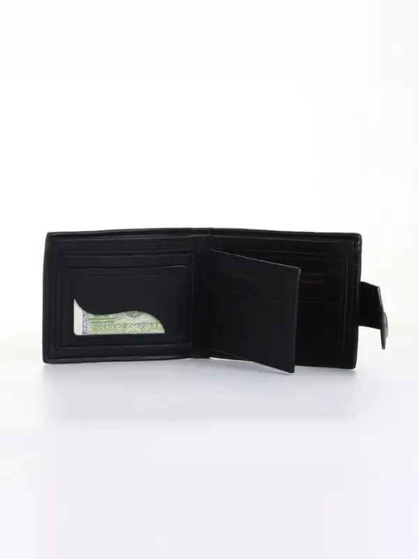 Портмоне мужское на магните, чёрное