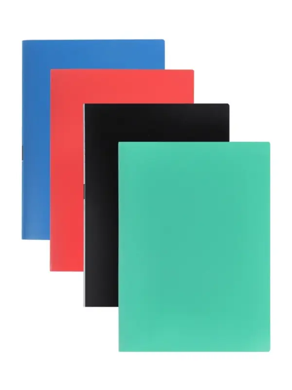 Папка А4, 80 прозрачных файлов, 400 мкм, МИКС