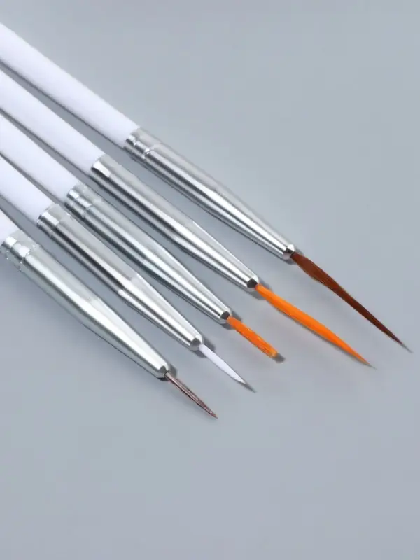 Набор кистей для наращивания и дизайна ногтей, 15 шт., белый