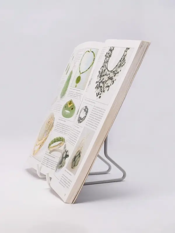 Подставка для книг, 7.5&times;14&times;15.5 см, белая