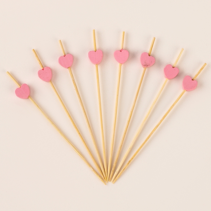 Шпажки «Сердечки», набор 24 шт. Шпажки «Сердечки», набор 24 шт.