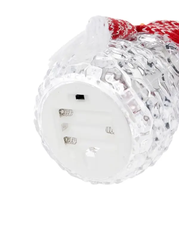 Светодиодная фигура &laquo;Снеговик в красном&raquo; 28 см, 1 LED, от батареек ААА&times;3, свечение тёплое белое