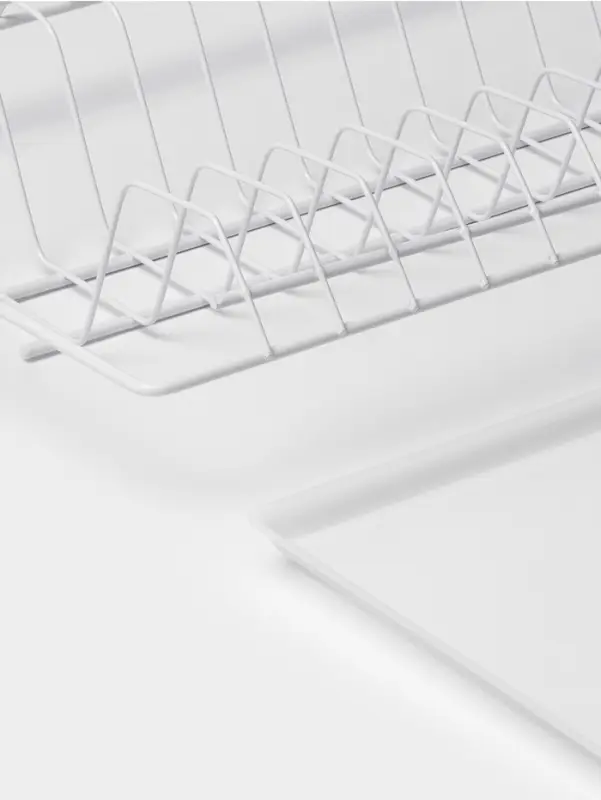 Сушилка для посуды с поддоном для шкафа 60 см, 56.5&times;25.6 см, белая