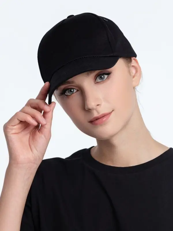 Бейсболка Long Beach, черная Бейсболка Long Beach, черная