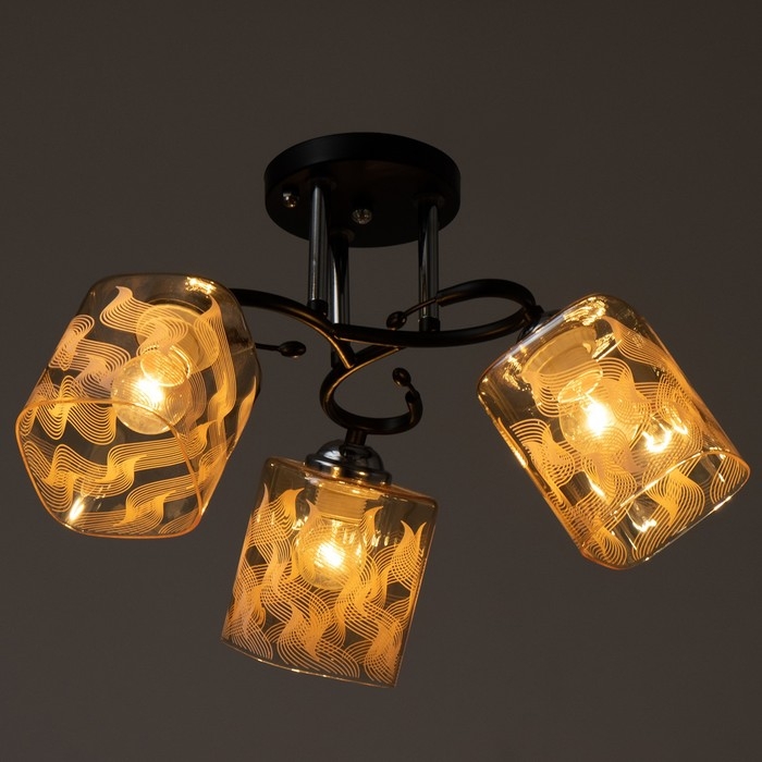 Люстра Люстра "Арнелла" 3хЕ27 40Вт чёрный 50х50х27 см BayerLux