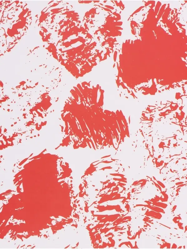 Бумага упаковочная &laquo;Сердечки&raquo;, глянец, 100&times;70 см, 1 шт.