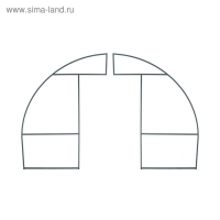 Теплица (каркас), 8 × 3 × 2 м, металл, профиль 20 × 20 мм, шаг дуги 1 м, без поликарбоната