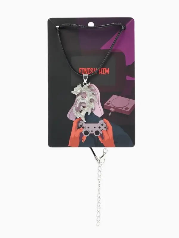 Кулон унисекс &laquo;Дракон&raquo;, светящийся, цвет серебро на чёрном шнурке, 44 см