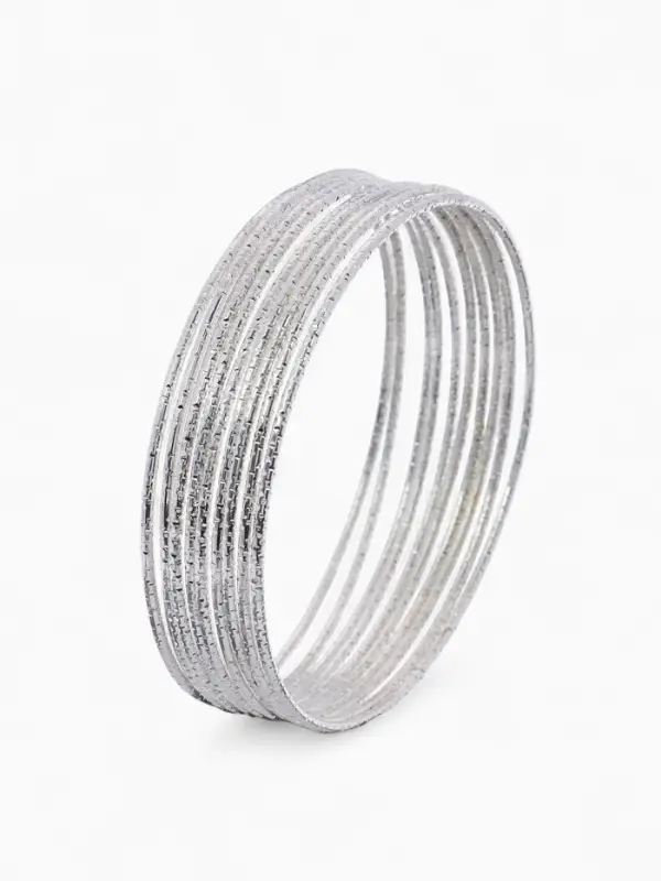 Браслеты металл &laquo;Каркас. Тонкая нить&raquo;, набор 10 шт. d=6.5 см, цвет серебро