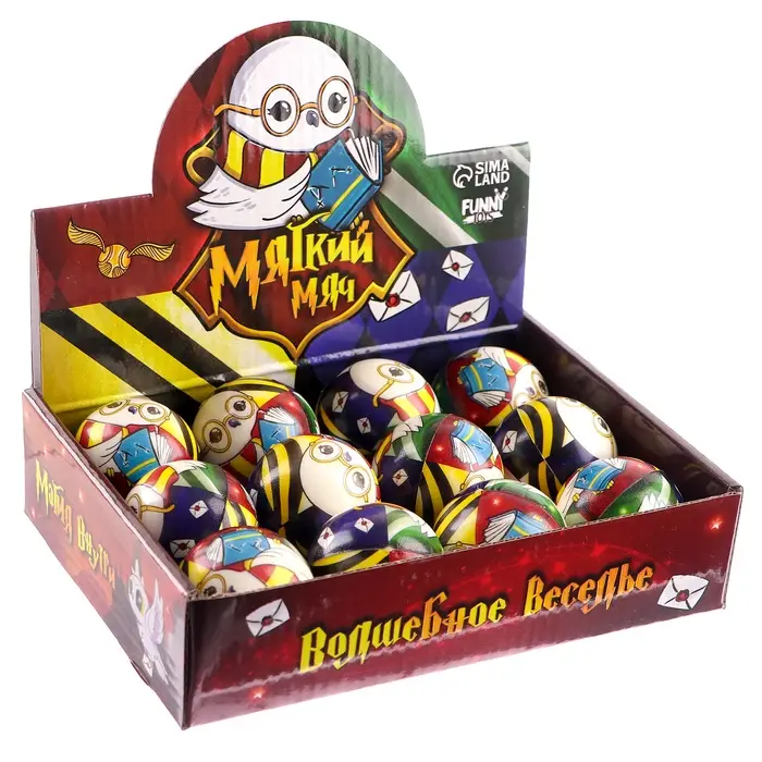 Мяч детский мягкий «Волшебное веселье» 4,5 см , в шоубоксе Мяч детский мягкий «Волшебное веселье» 4,5 см , в шоубоксе