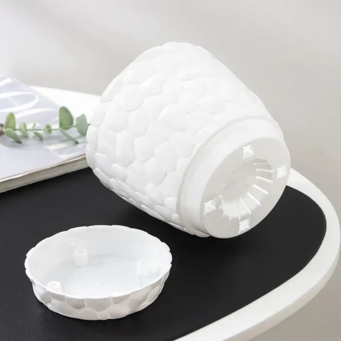 Горшок с поддоном «Камни», 1,4 л, белый Горшок с поддоном «Камни», 1,4 л, белый