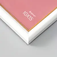 Фоторамка для фото 10х15 см "Oframe", пластик, белый с золотом, (пластиковый экран)