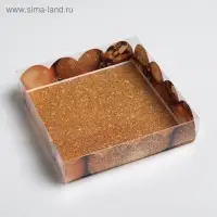 Коробка для кондитерских изделий с PVC крышкой «Все получится», 13 х 13 х 3 см