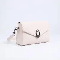 Сумка женская мессенджер на магните, 24&times;10&times;15 см, однотонная, белая