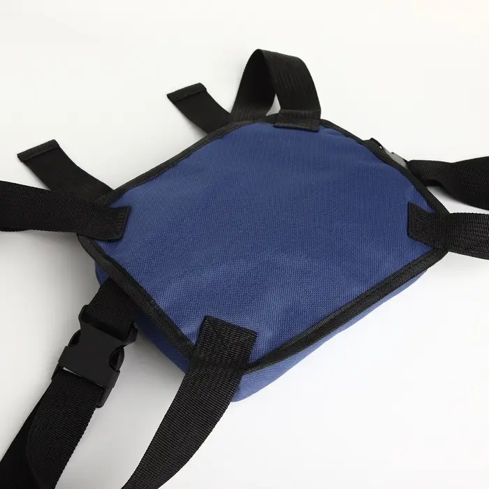 Сумка нагрудная на молнии, наружный карман, 21&times;3.5&times;16 см, синяя