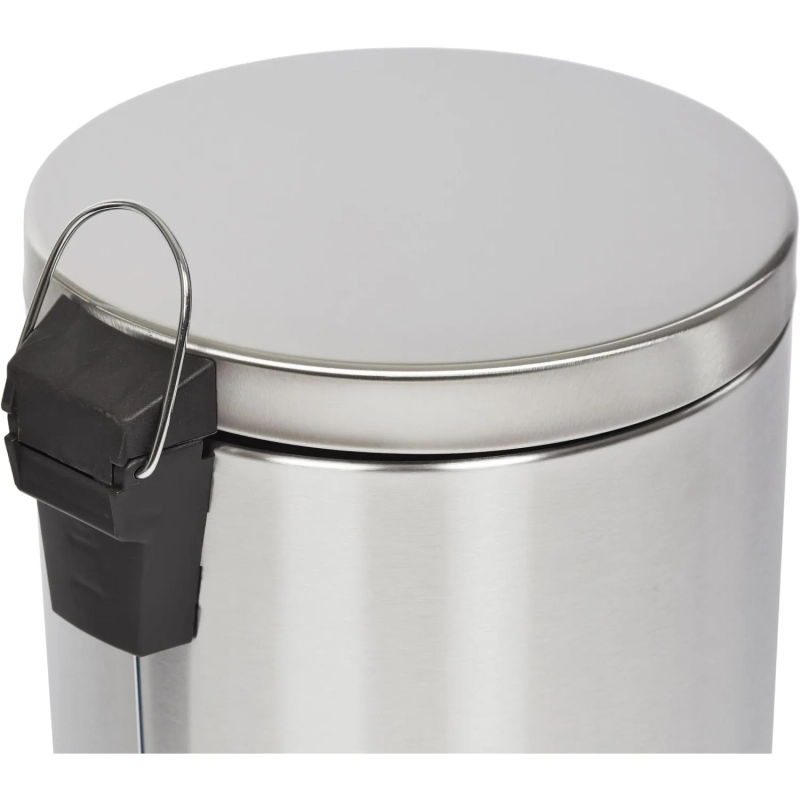 Ведро мусорное с педалью и доводчиком Luscan 12 л, матовое, нерж сталь