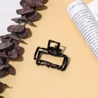 Крабик для волос &laquo;Сабина&raquo;, прямой, 4 см, чёрный