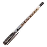 Ручка гелевая по ткани Pentel Gel Roller for Fabric, узел 1.0 мм, чернила черные