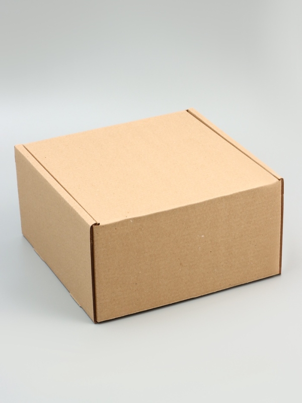 Коробка самосборная, крафт, бурая 27 х 27 х 15 см
