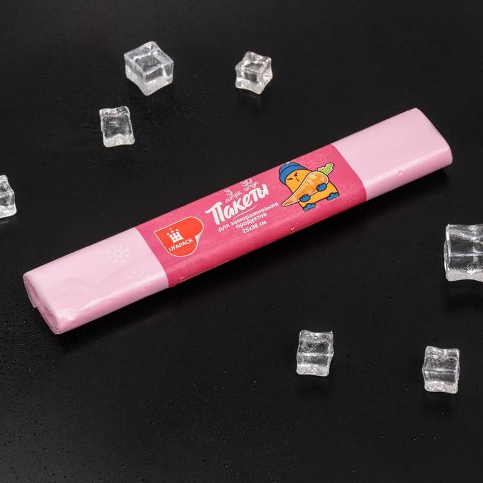 Пакеты для заморозки продуктов «Уфа ПаК», 25×38 см, 30 шт, толщина 20 мкм Пакеты для заморозки продуктов «Уфа ПаК», 25×38 см, 30 шт, толщина 20 мкм