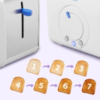 Тостер для хлеба с поддоном для крошек КТ-6562 - 1000 Вт