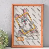 Фоторамка дерево 21х30 см, орех №1 (пластиковый экран)