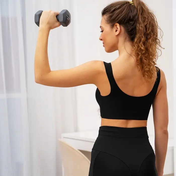 Гантель виниловая ONLYTOP, 2 кг, цвет МИКС