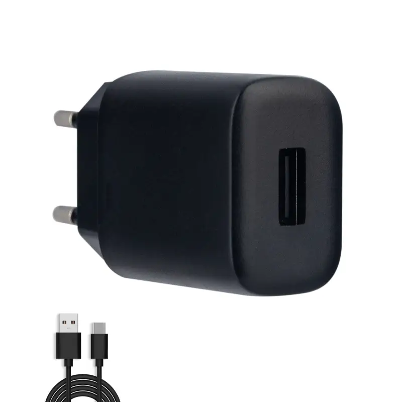 Сетевое зарядное устройство с кабелем USB на Type-C 2.4A C134A HOCO черное