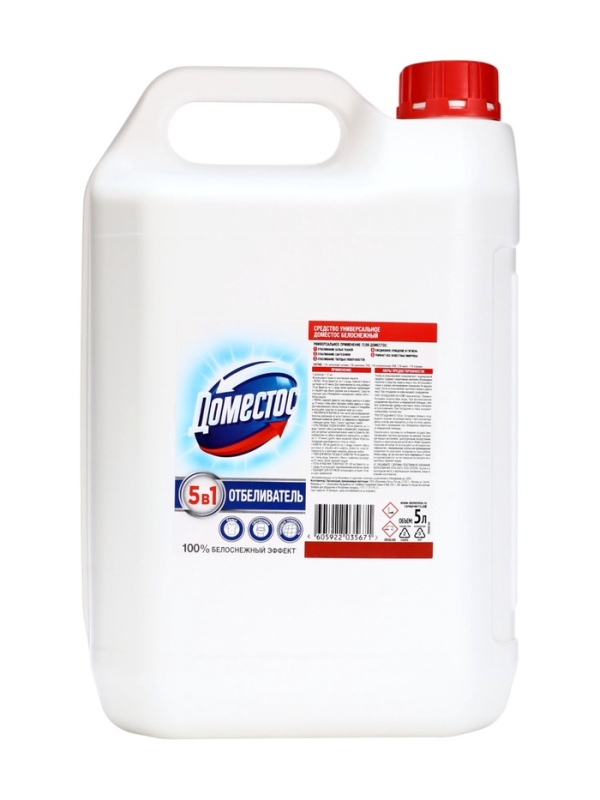 DOMESTOS средство универсальное чистящее, белоснежный 5Л DOMESTOS средство универсальное чистящее, белоснежный 5Л
