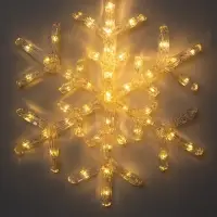 Светодиодная фигура &laquo;Снежинка&raquo; 39 см, акрил, 50 LED, 220 В, свечение тёплое белое